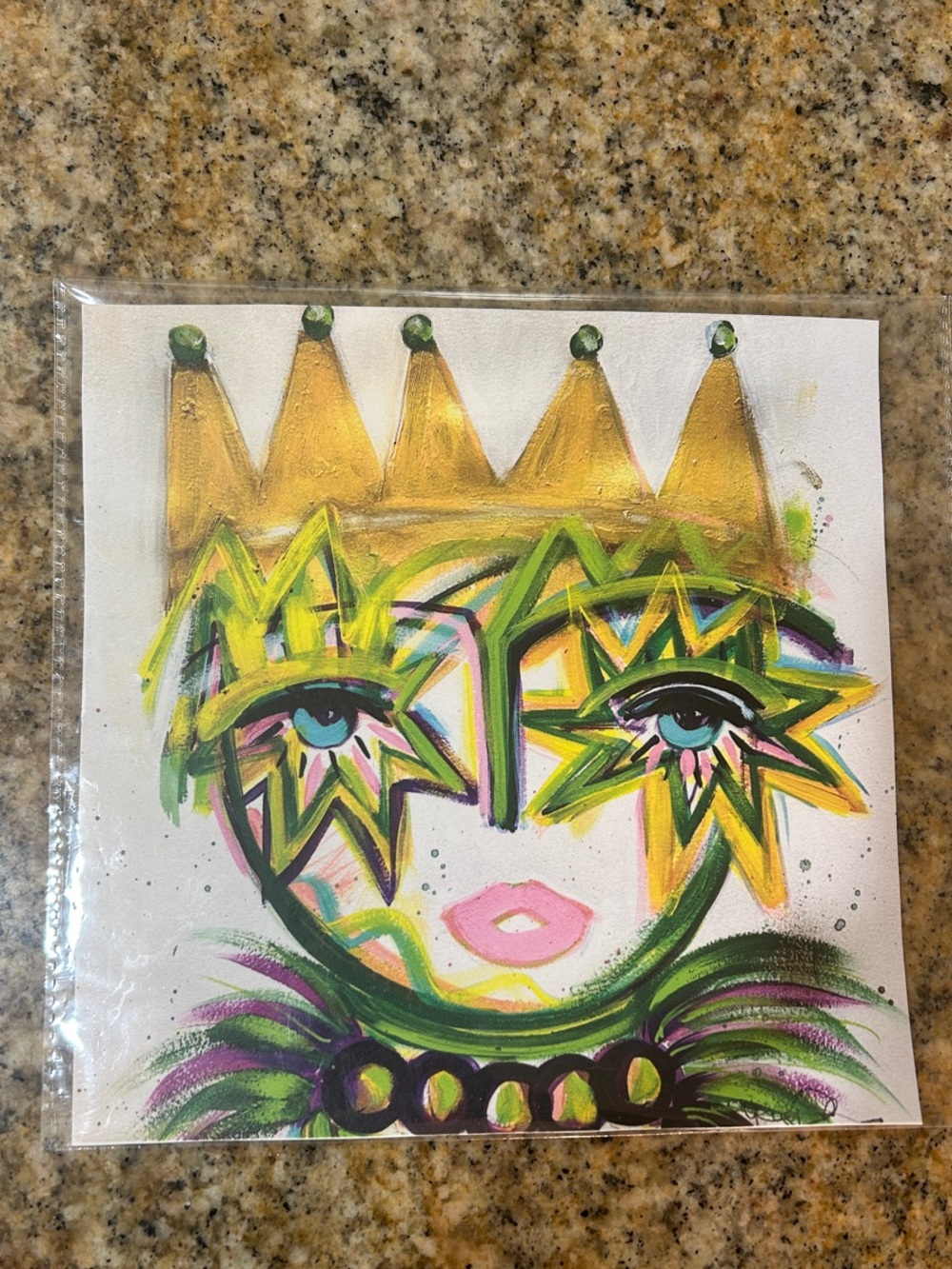Windy O’Connor Mardi Gras Chica Mini 8 x 8 signed print